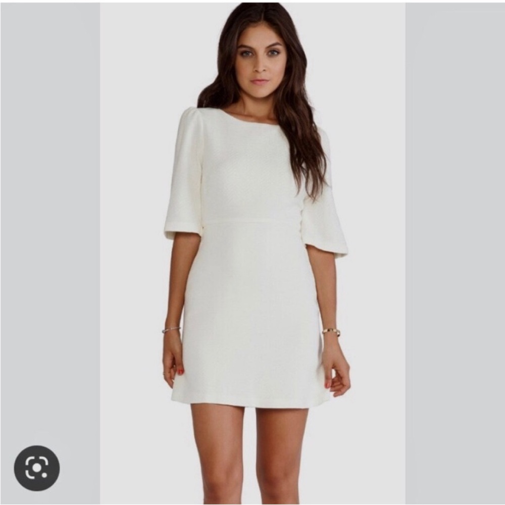 Alice and Olivia cream dress